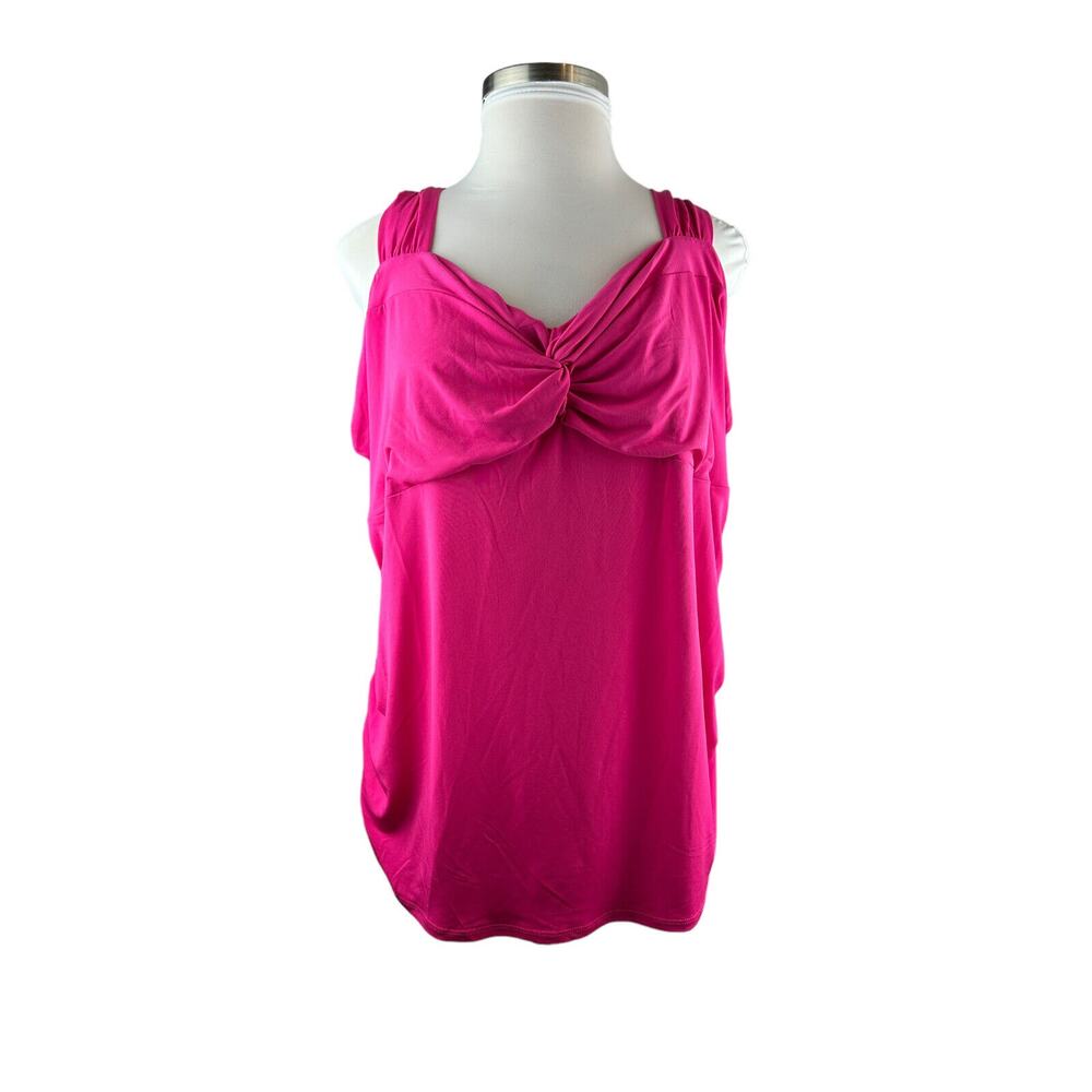 NWT Torrid Sleeveless Studio Knit Sweetheart Twist Top Pink Tank Plus Size 4 4X - Picture 5 of 6